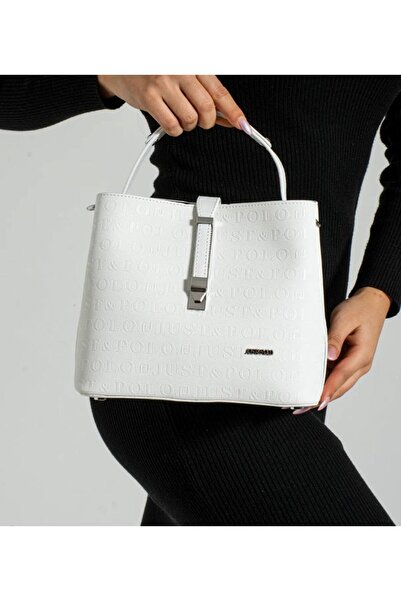 Just Polo حقيبة يد وكتف نباتية مزخرفة ومطبوعة للنساء من JUSTPOLO TYCET004002