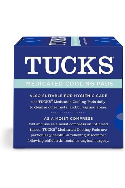 Tucks Medical cooling pad for hemorrhoids and postpartum women from Taks, pack of 100 pads.