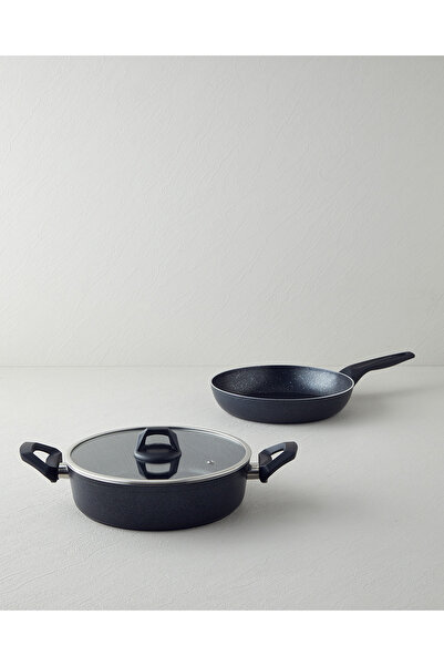 English Home Porto Premium Tencere Seti 26-26 cm Siyah
