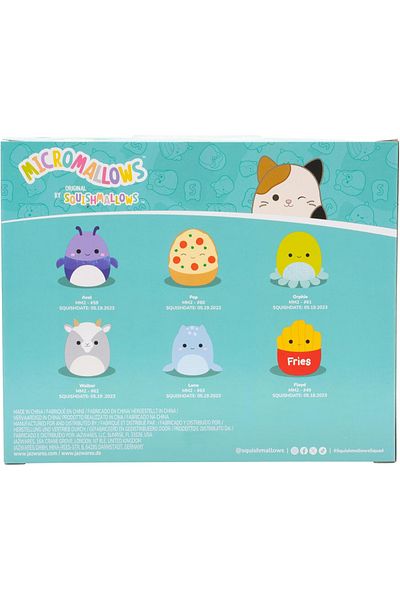 TOYFEST مجموعة مجسمات صغيرة من القطيفة الناعمة من Micromallows Squishmallows مكونة من 6 قطع - 6 سم - موديل - 4