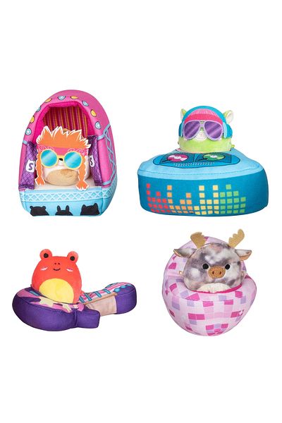 TOYFEST لعبة Micromallows Squishmallows Mini Plush - مجموعة من 6 مجسمات + 4 ملحقات. + 4 مجسمات ملابس - 6 سم - MOD-3