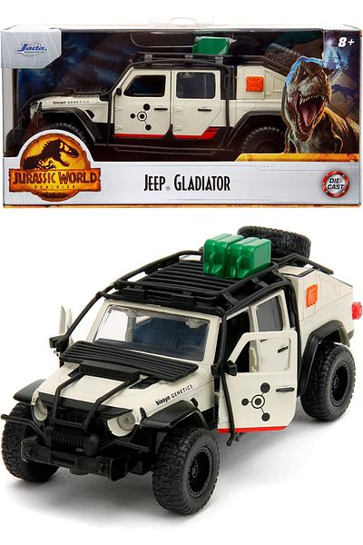 TOYFEST سيارة معدنية قابلة للجمع من جادا جوراسيك وورلد جيب جلاديتور - 10 سم