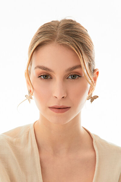 Fulla Moda Butterfly Pearlescent Earrings