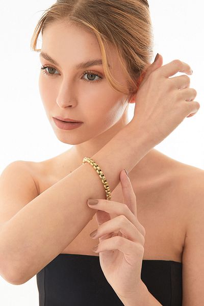 Fulla Moda Thick Chain Steel Bracelet