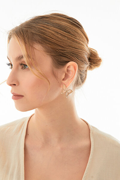 Fulla Moda Butterfly Pearlescent Earrings