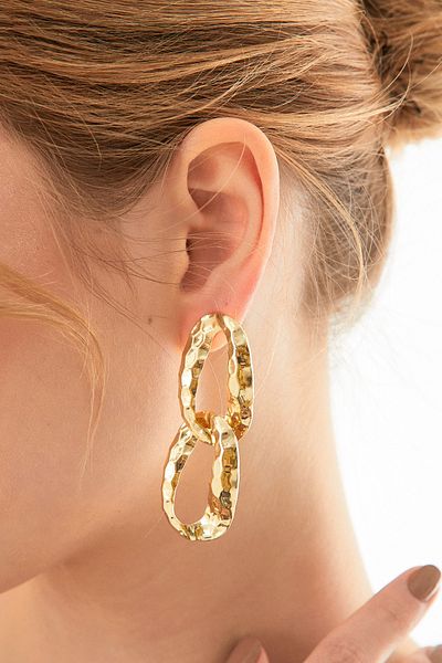 Fulla Moda Oval Dangle Earrings