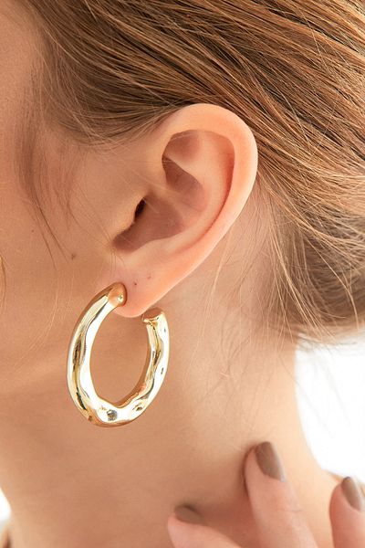 Fulla Moda Half Hoop Earrings