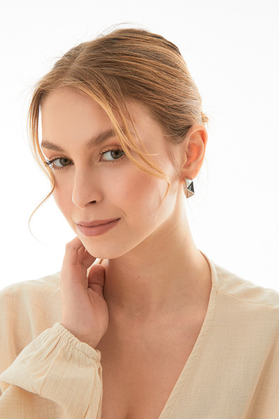 Fulla Moda Half Hoop Earrings