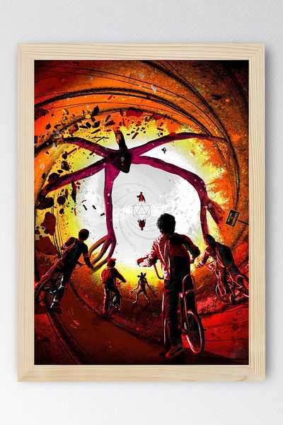 Saturn Stranger Things Pictură înrămată - Poster de serie