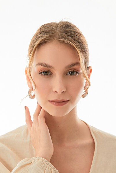 Fulla Moda Half Hoop Earrings