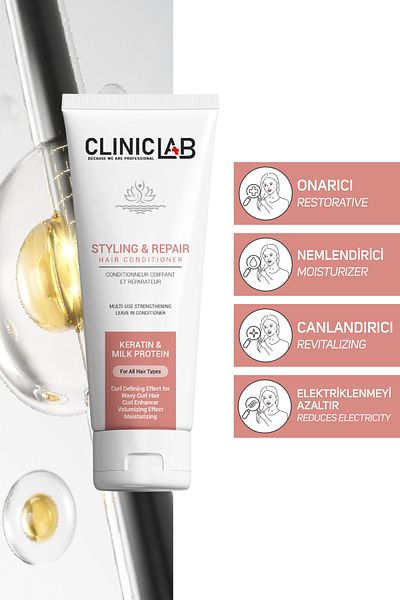 Cliniclab Styling and Repairing Conditioner 200 ml (Fuffy Hair after Shower)