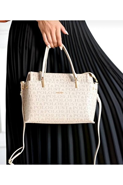 Just Polo حقيبة كتف وحقيبة كروس نسائية مضادة للماء بنقشة طبعة JustPolo TYC00ET40021