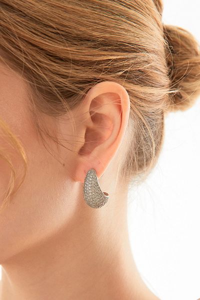 Fulla Moda Water Drop Stone Earrings