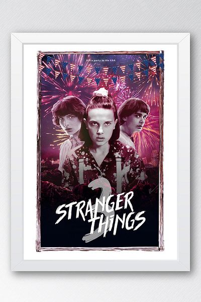 Saturn Stranger Things Pictură înrămată - Pictură poster pentru sezonul 3