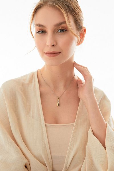 Fulla Moda Spiral Steel Necklace