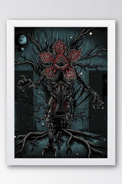 Saturn Stranger Things Demogorgon Pictură înrămată - Poster de televiziune