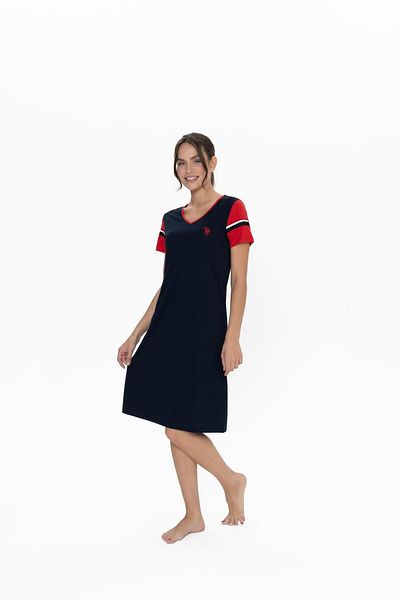U.S. Polo Assn. Cămașă de noapte pentru femei albastru bleumarin - 20009