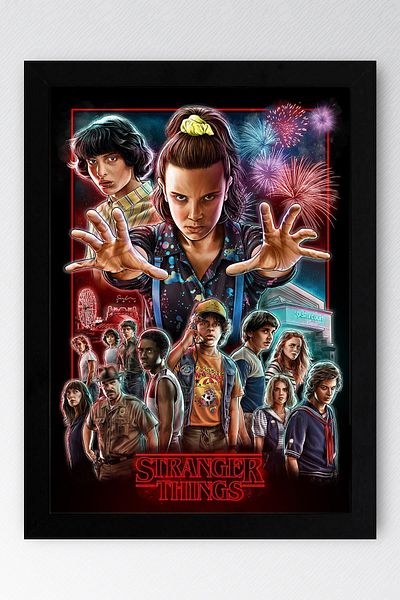 Saturn Stranger Things Pictură înrămată - Poster de serie