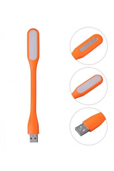 Generic LEDUnbrand Mini Flexible USB LED Night Reading Lamp Orange