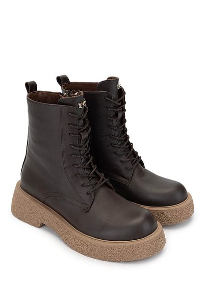 Tamer Tanca Women's Genuine Leather Brown Casual Boots