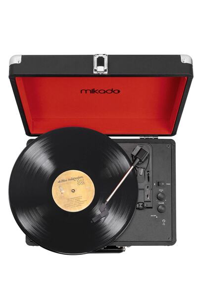 Mikado Nostalgia Mn-p317 Siyah Çanta Pikap Bluetooth Destekli Rca Müzik Kutusu