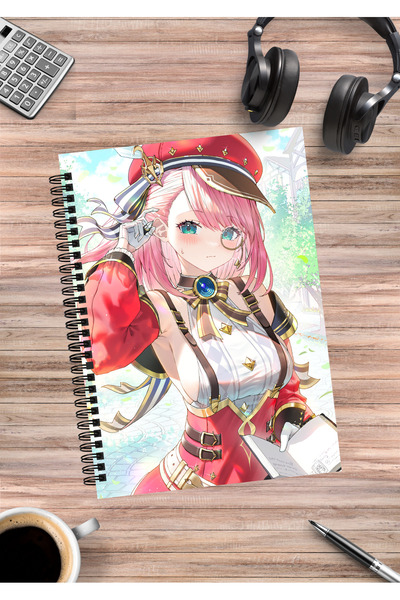 mertfigur Caiet cu spirală Genshin Charlotte Anime A5 (50 coli)