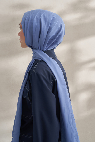 ARMANDA Συνεπές Μικτό Φυσικό Σάλι με Indigo Revler