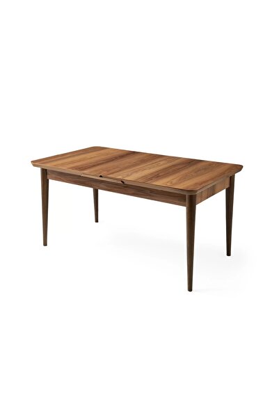 Evistro Ortadan Açılır Büyüyen Yemek Masası Ceviz 80x130cm SADECE MASA FİYATIDIR