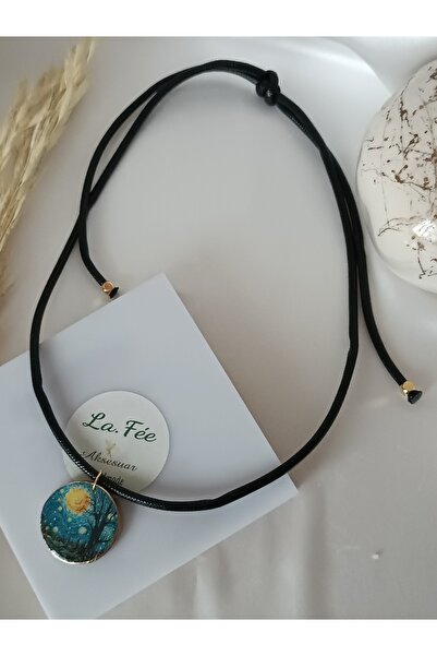 La fee aksesuar Parlak - Yıldızlı Gece Vincent Van Gogh Parlak Polimer Kil Ko...