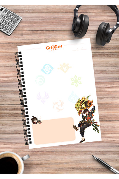 mertfigur Genshin Gaming Anime Spiral Notebook A5 (50 Sheets)