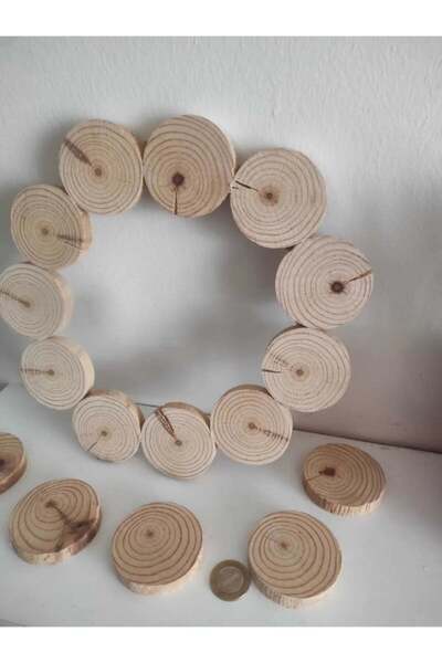 Marangozi Yuvarlak Ağaç Dilimi Kütük Dilimi 50 Adet