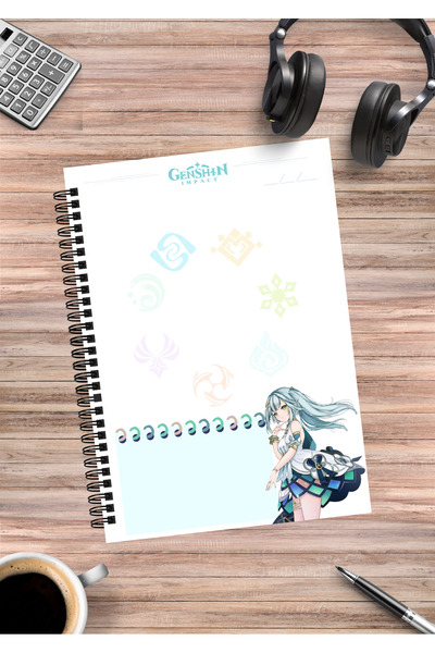mertfigur Genshin Faruzan Anime Spiral Notebook A5 (50 Sheets)