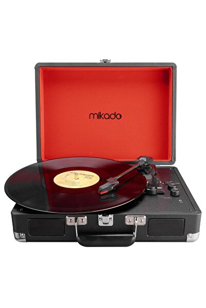 Mikado Nostalgia Mn-p317 Siyah Çanta Pikap Bluetooth Destekli Rca Müzik Kutusu