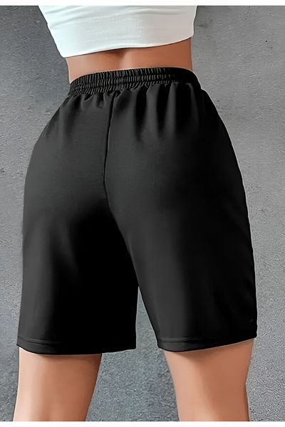 belean Ανδρικό μαύρο σορτς Lycra Stretchy Single Jersey Βαμβακερό ύφασμα