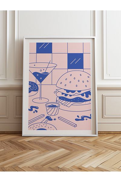 HOMEPACK Pictură cu un singur cadru din lemn Pictură poster dintr-o bucată TK/820