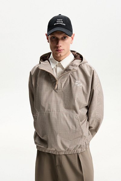 Bershka Technical hooded anorak jacket