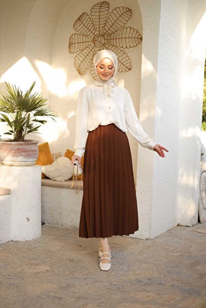 Lamazi Veil Crep Fabric Inner Show No Pilese Skirt Unlined