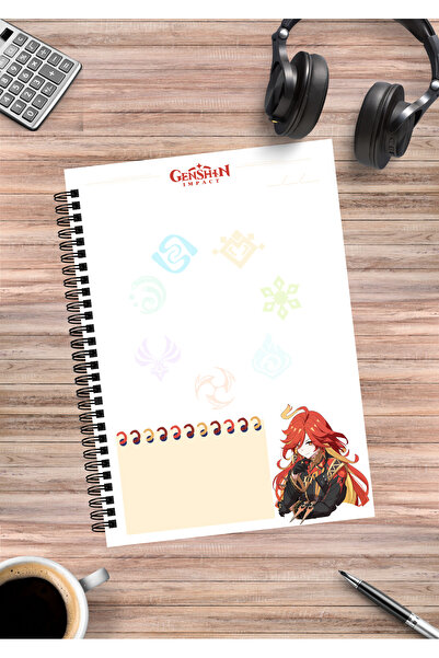 mertfigur Genshin Mavuika Anime Spiral Notebook A5 (50 Sheets)