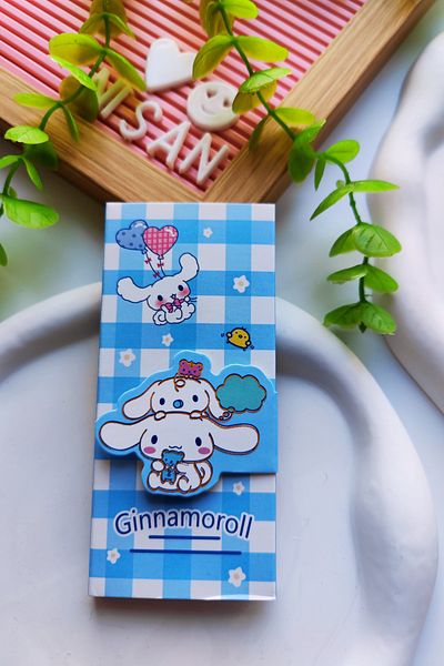 Nisankids Kuromi-My Melody-Cinnamaroll-Pompompurrin Velcro Post-It Notebook