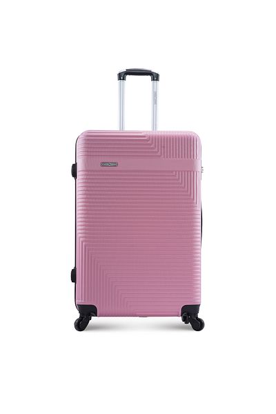 PARAJOHN Cabin Size ABS Hardside Spinner Luggage Trolley 20 Inch Pink