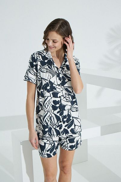Etoile Summer Bamboo Short Sleeve Women's Shorts Set - 70001