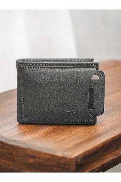 LEXA Kangaroo Model Special Boxed Gray Men's Wallet