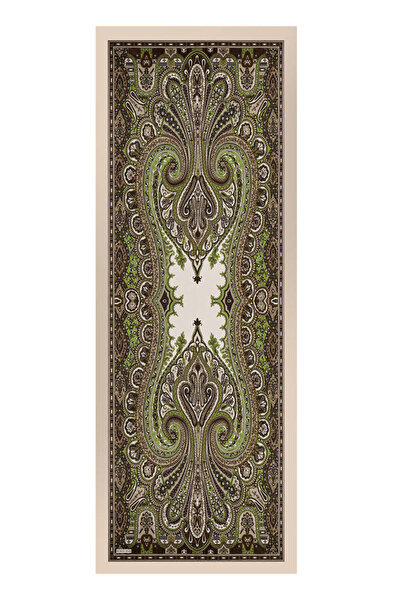 Bursa İpek Μεταξωτό σάλι Sura με πράσινο μοτίβο Νείλου