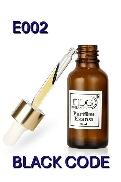 TLG E002 Black Code Alkolsüz Erkek Parfüm Esansı, 30 ml