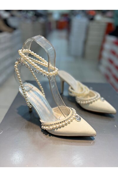 Alphus حذاء نسائي أنيق بكعب عالٍ من Desire Pearl