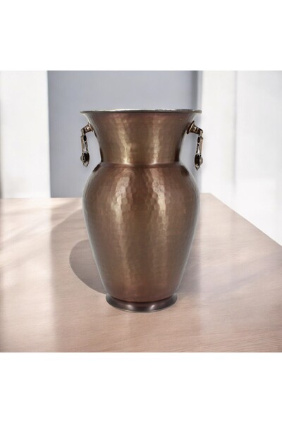EFEMİR Oksitli El Dövme Güldane Bakır Vazo