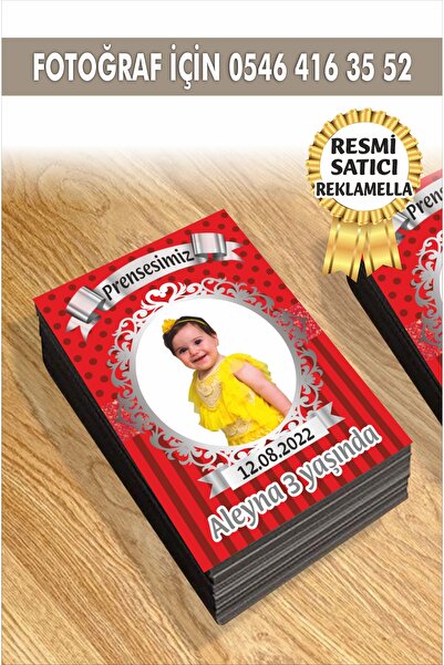 reklamatolye Kişiye Özel Resimli Doğum Günü Magneti 5 Temalı 7x5 Cm 10 Adet