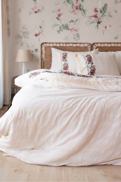 bulldanco Cross Stitch Duvet Cover Set