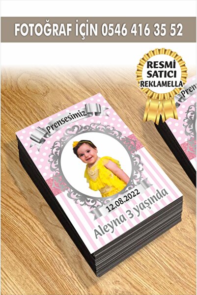 reklamatolye Kişiye Özel Resimli Doğum Günü Magneti 5 Temalı 7x5 Cm 10 Adet