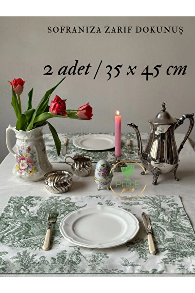 Perdeplus Декоративний сервіз у французькому стилі, 35 x 45 см, 2 шт.